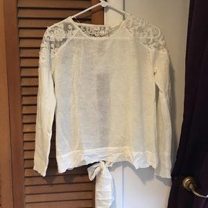 NWT Lauren Conrad Runway: Pearl and Lace Sweater!